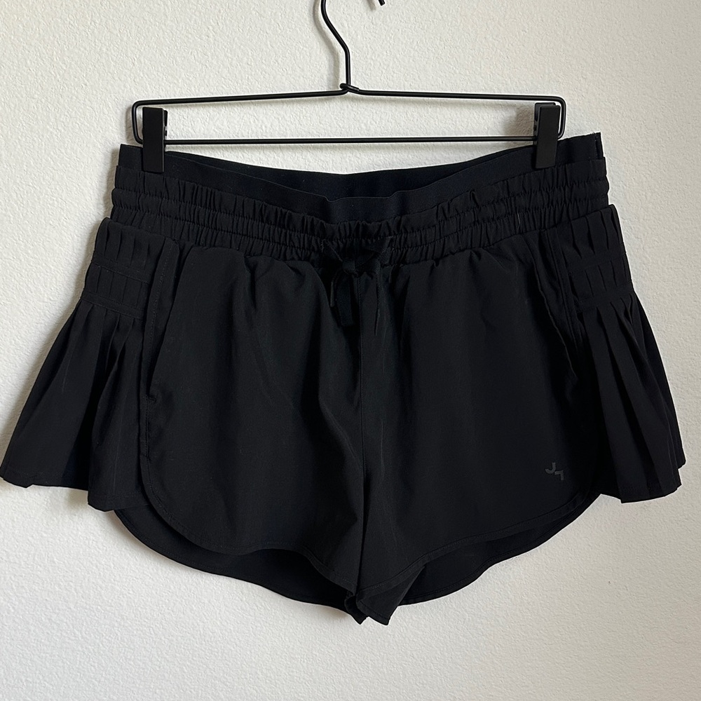 JoyLab Black Athletic Pleated Side-Panel Shorts